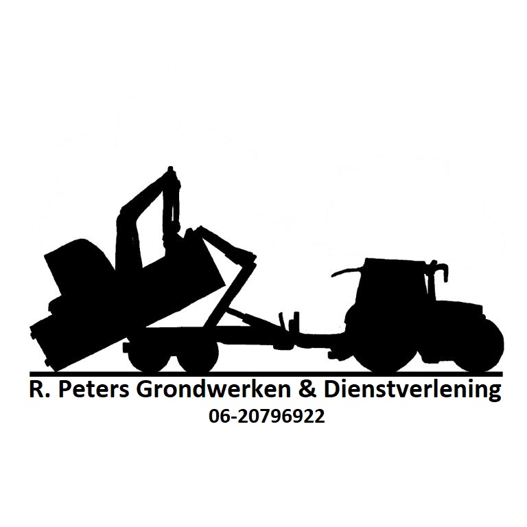 Nieuw Logo R.Peters Grondwerken  dienstverlening Tel NR